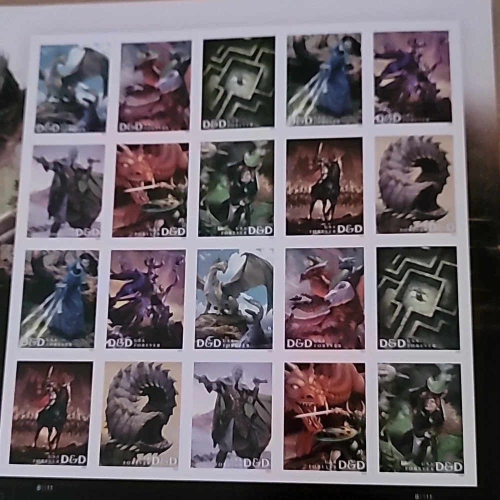 100 USPS Dungeons & Dragons Forever‎ Postage Stamps Gamers D&D Fantasy
